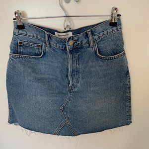 Reformation Cherry Denim Skirt